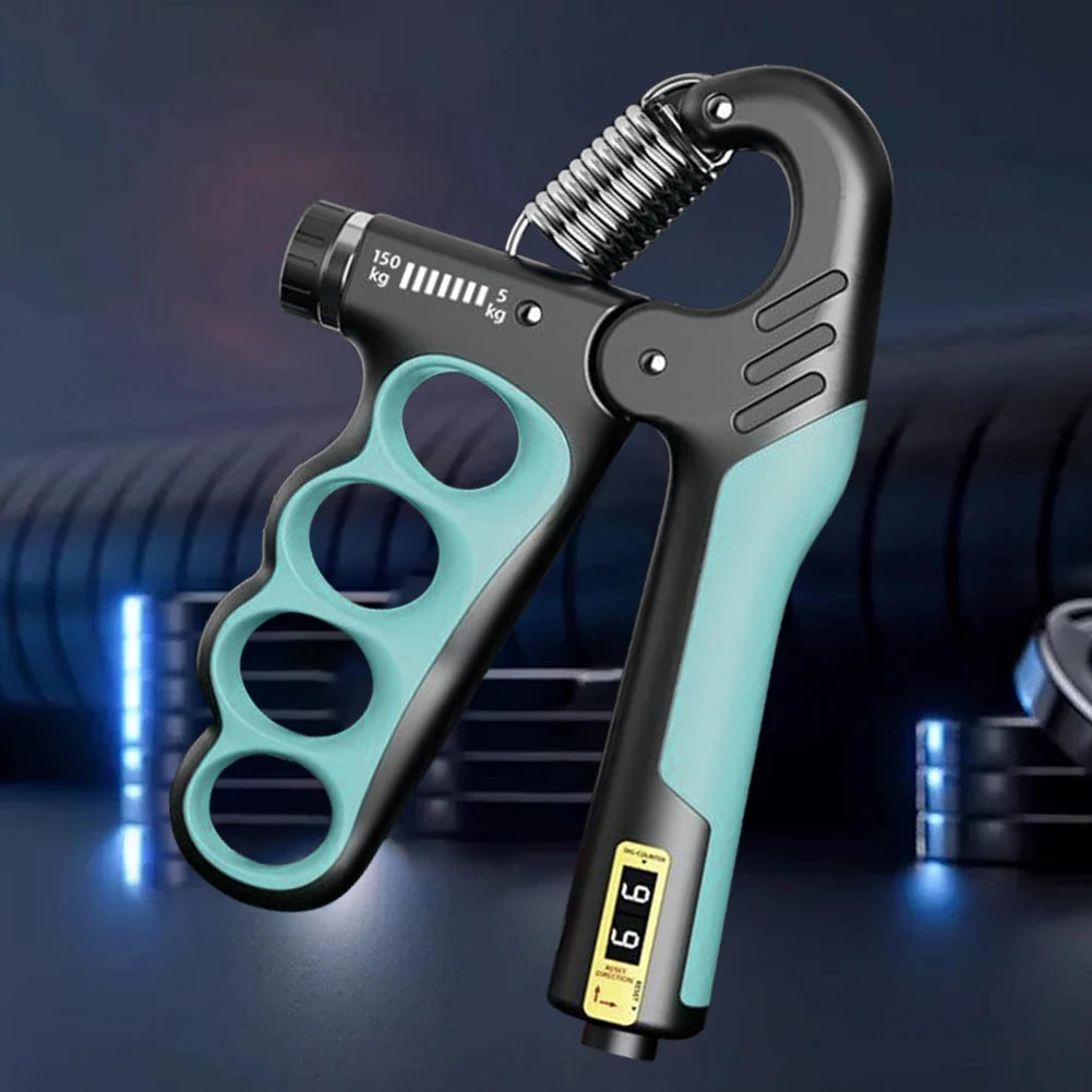 Hand Grip Strengthener 5-100Kg Adjustable Resistance Wrist Expander Anti Slip Ergonomic Hand Strength Exerciser with Counter
