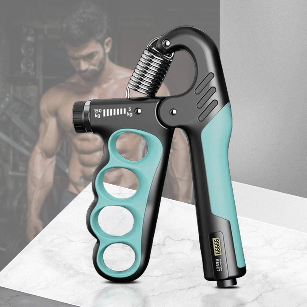 Hand Grip Strengthener 5-100Kg Adjustable Resistance Wrist Expander Anti Slip Ergonomic Hand Strength Exerciser with Counter