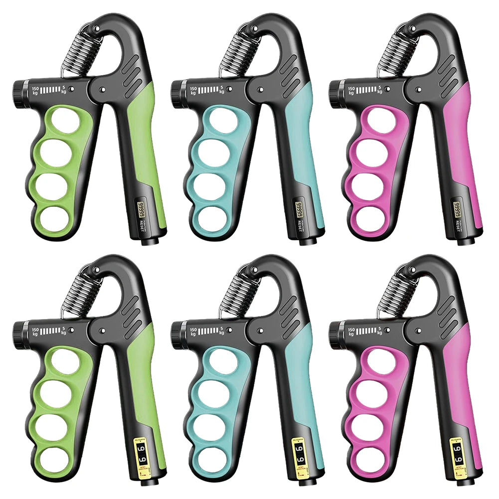 Hand Grip Strengthener 5-100Kg Adjustable Resistance Wrist Expander Anti Slip Ergonomic Hand Strength Exerciser with Counter