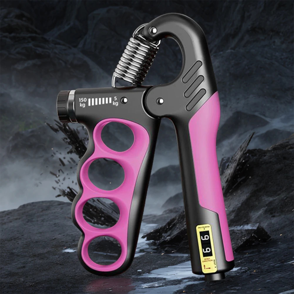 Hand Grip Strengthener 5-100Kg Adjustable Resistance Wrist Expander Anti Slip Ergonomic Hand Strength Exerciser with Counter