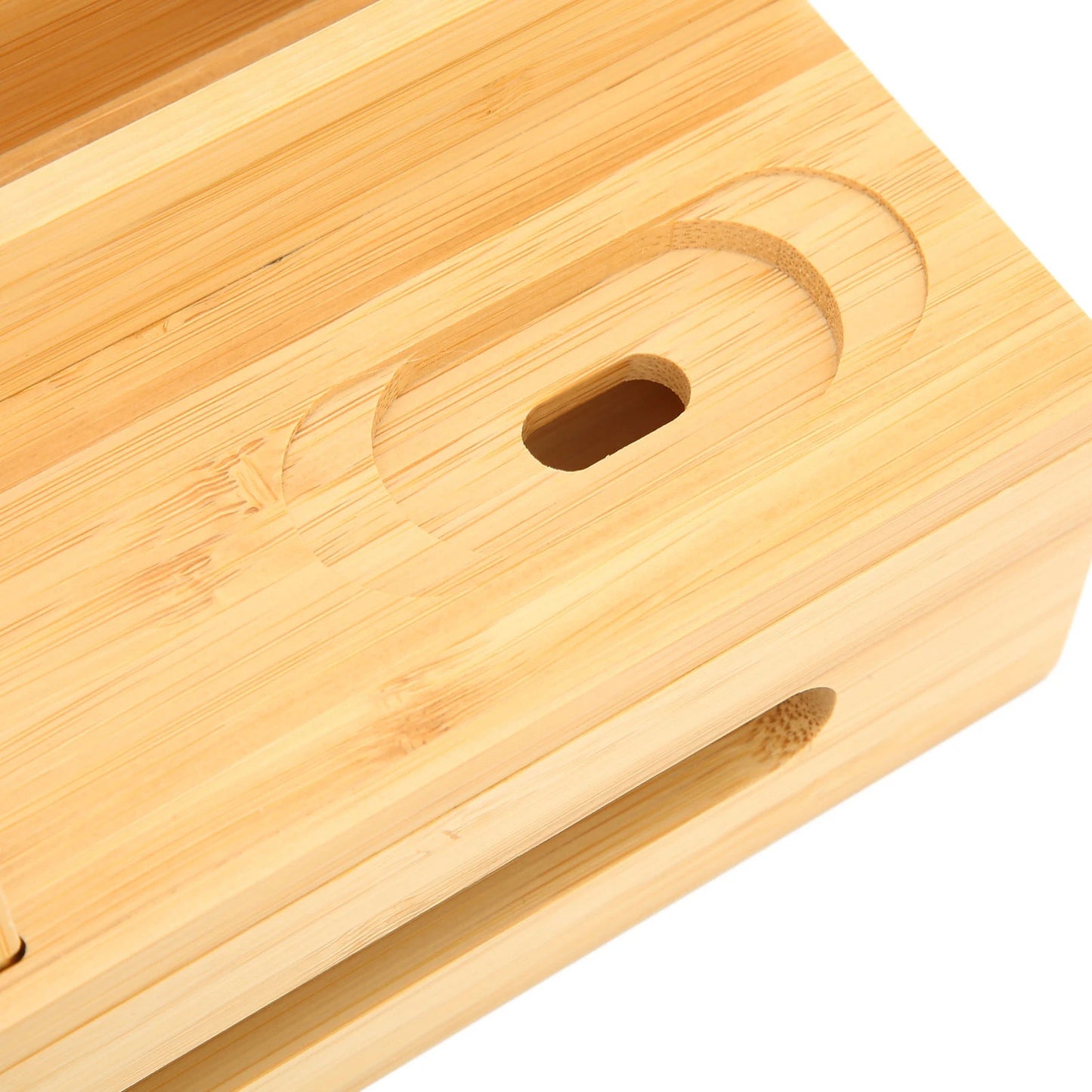 Bamboo Multi Device Charging Station Bamboo Multi Devices Charging Station Charging Dock Stand Rack for Phone Tablet Watch